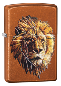 Zippo 29865 Зажигалка Polygonal Lion Design с покрытием Toffee™, латунь/сталь, медная, матовая, 36x12x56 мм