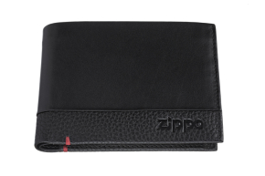 2006021 Портмоне ZIPPO с защитой от сканирования RFID, чёрное, натуральная кожа, 12*2*9 см