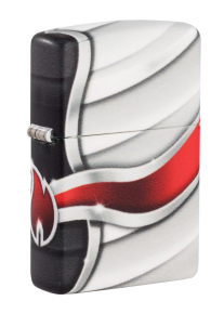 49357 Зажигалка Zippo Flame Design с покрытием White Matte, латунь/сталь, белая, матовая, 38x13x57 мм