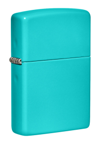 49454 Зажигалка ZIPPO Classic с покрытием Flat Turquoise, латунь/сталь, бирюзовая, матовая, 38x13x57 мм