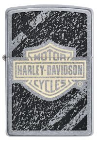 49656 Зажигалка ZIPPO Harley-Davidson® с покрытием Street Chrome™, латунь/сталь, серебристая, матовая, 38x13x57 мм