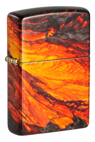 48622 Зажигалка ZIPPO Lava Flow с покрытием 540 Tumbled Brass, латунь/сталь, оранжевая, 38x13x57 мм