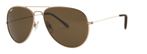 OB36-11 Очки солнцезащитные ZIPPO, унисекс, золотистые, оправа из меди, поляризационные линзы