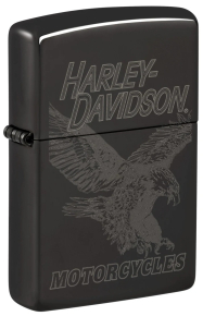 48601 Зажигалка ZIPPO Harley-Davidson® с покрытием High Polish Black, латунь/сталь, черная, 38x13x57 мм